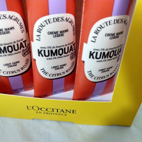 L'OCCITANE Limited Edition Kumquat Hand Cream Trio 30 ML X 3 NIB - Picture 4 of 5